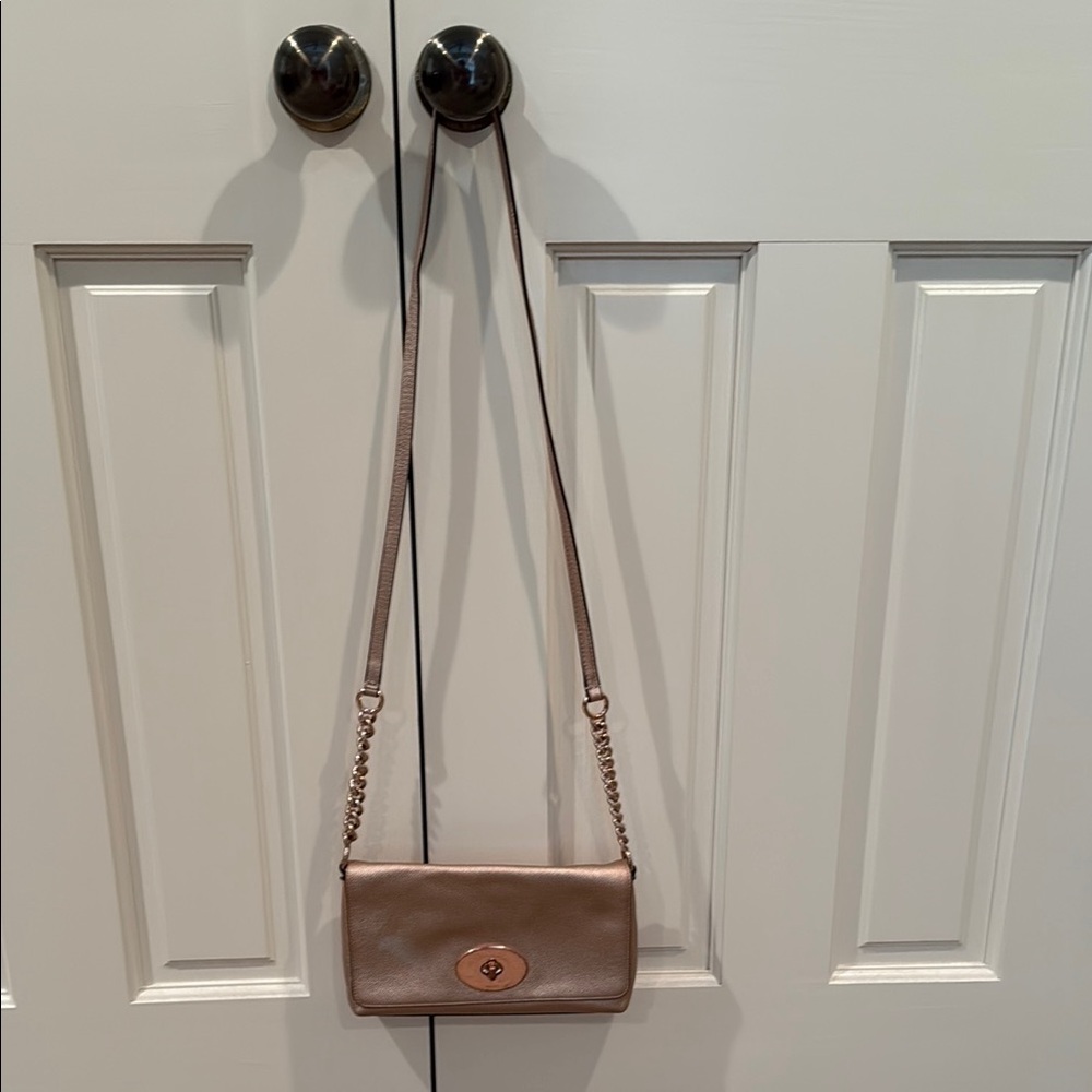 Coach Rose Gold Leather Crossbody Bag